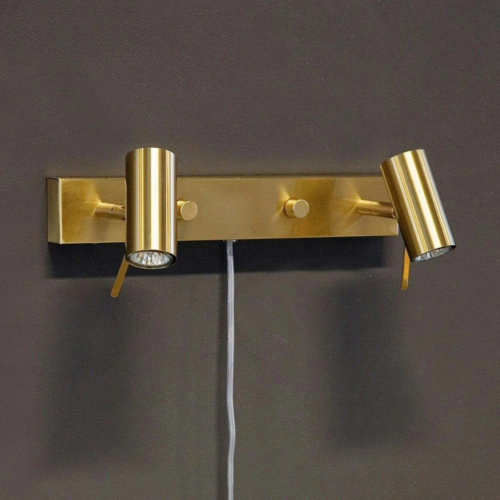 Belid Cato Wandlampe LED Doppelt, Messing 4 Belid Cato Wandlampe LED Doppelt, Messing – Bild 2