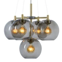 Belid Gloria Kronleucher Ø67cm Feste Montage, Messing