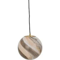 Bloomingville Naimo Hängelampe Mundgeblasenes Glas Ø25 Cm, Natur