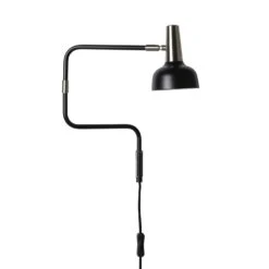 Ray Wandleuchte LED, Schwarz/Nickel