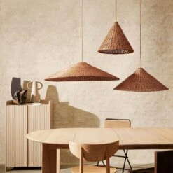 Ferm LIVING Dou Lampenschirm Natural Ø68 Cm -Günstiges Leuchten Geschäft ferm living dou lampenschirm natural 1 1