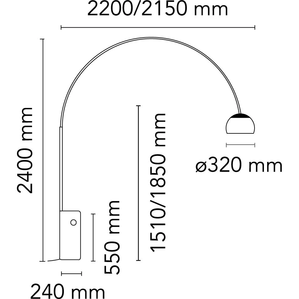 Flos Arco K Stehlampe, Crystal 8 Flos Arco K Stehlampe, Crystal – Bild 6