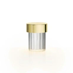 Flos Last Order Fluted Tischlampe, Brass