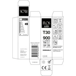 Flos RAKE3L1003261002 LED E27 T30 7.5W 900lm Proxima 2700K Dimmable