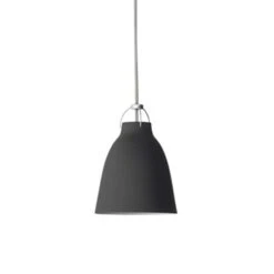 Fritz Hansen Caravaggio Deckenleuchte P1 3m Kabel, Matt Schwarz