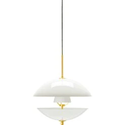 Fritz Hansen Clam Hängelampe Weiß / Messing, 500 Mm -Günstiges Leuchten Geschäft fritz hansen clam hangelampe wei messing 3
