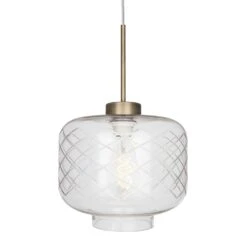 Globen Lighting Ritz Pendant With Ground Glass, Clear