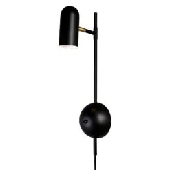 Globen Lighting Swan Wall Lamp, Black