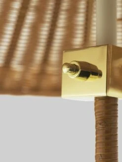 Gubi 9602 Stehlampe, Wicker Willow -Günstiges Leuchten Geschäft gubi 9602 standleuchte messing canvas 14