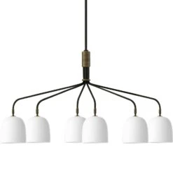 Gubi Howard Kronleuchter 6 Lange Arme, Knochenporzellan