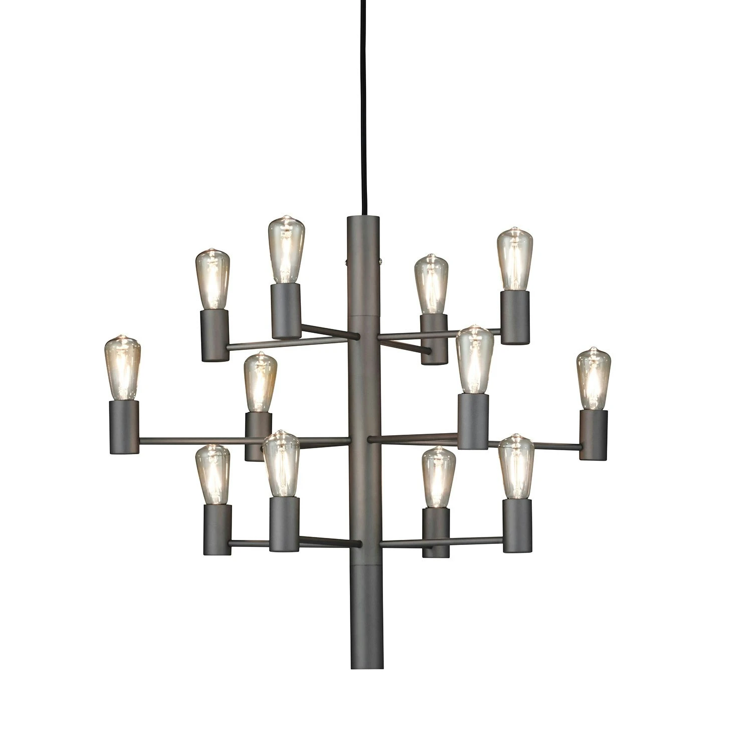 Herstal Manola 12 Kronleuchter Dimmbar LED, Grafitfarben 3 Herstal Manola 12 Kronleuchter Dimmbar LED, Grafitfarben