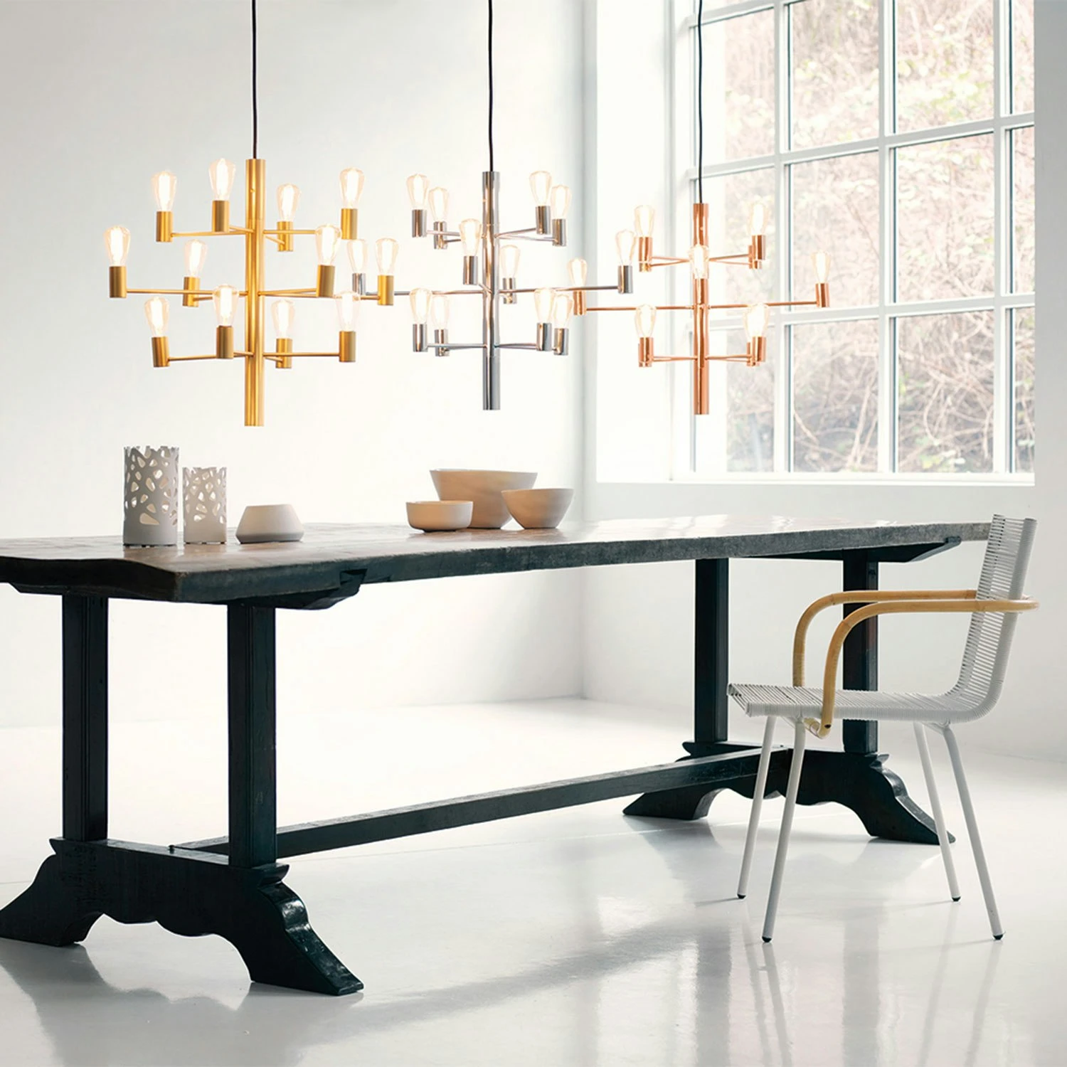 Herstal Manola 12 Kronleuchter Dimmbar LED, Grafitfarben 8 Herstal Manola 12 Kronleuchter Dimmbar LED, Grafitfarben – Bild 6