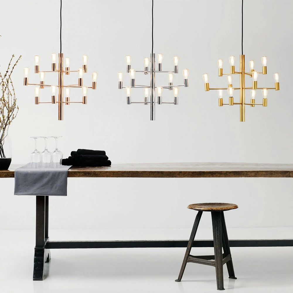 Herstal Manola 12 Kronleuchter Dimmbar LED, Grafitfarben 5 Herstal Manola 12 Kronleuchter Dimmbar LED, Grafitfarben – Bild 3