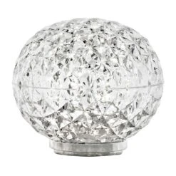 Kartell Mini Planet Tischlampe Batterie Dimmbar, Kristall