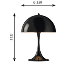 Louis Poulsen Panthella Mini Tischlampe, Schwarz -Günstiges Leuchten Geschäft louis poulsen panthella mini tischleuchte chrom 33