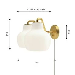 Louis Poulsen VL Ring Crown Wall 2x40 W, Brass -Günstiges Leuchten Geschäft louis poulsen vl ring crown wall brass 10