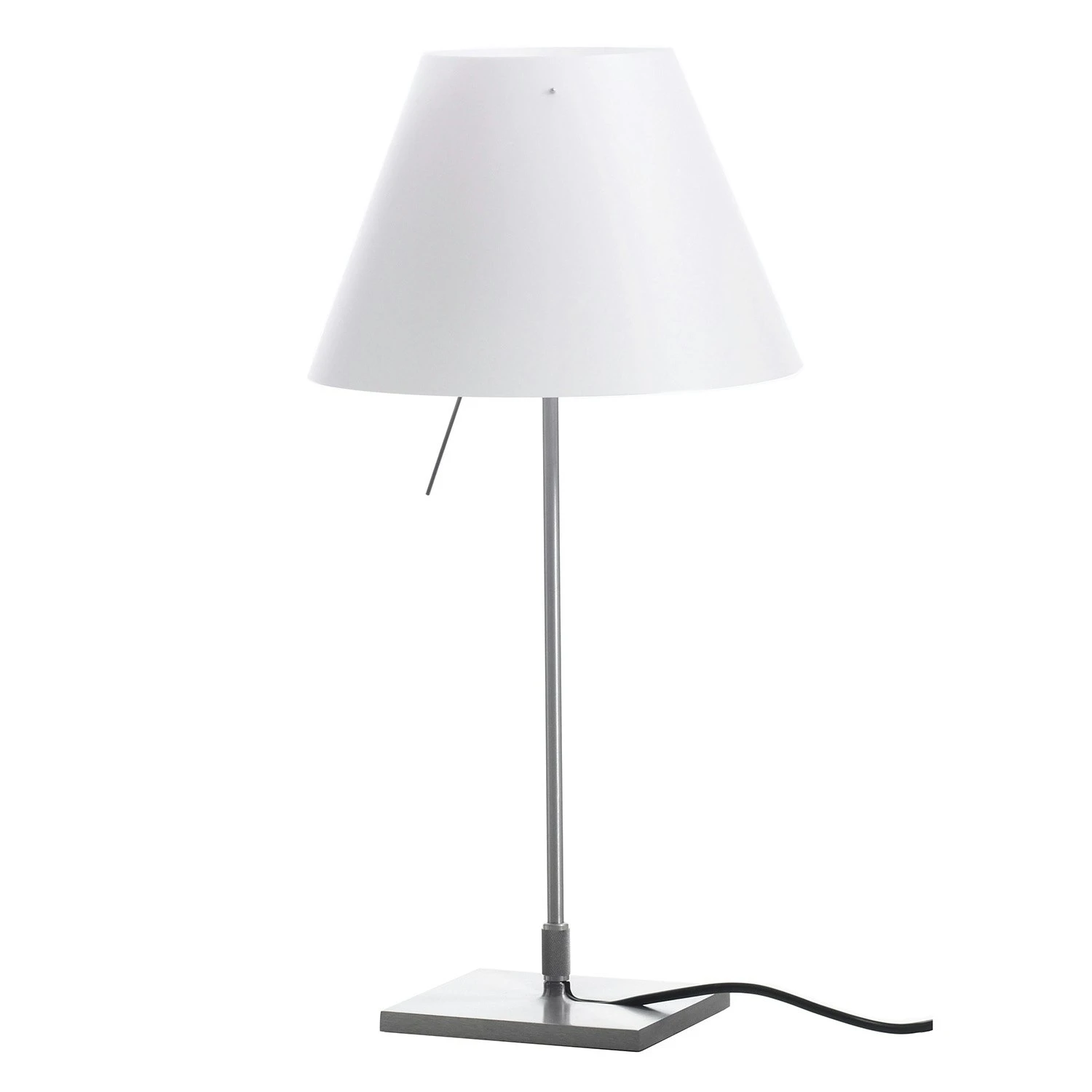 Luceplan Costanzina Table Lamp, Aluminum/White 3 Luceplan Costanzina Table Lamp, Aluminum/White
