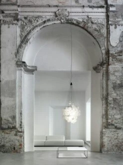 Luceplan Stochastic Suspension 48, Aluminum/Opal White -Günstiges Leuchten Geschäft luceplan stochastic suspension 48 4