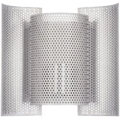 Northern Butterfly Wandleuchte Perforiert, Gebürstet Aluminiumfarben