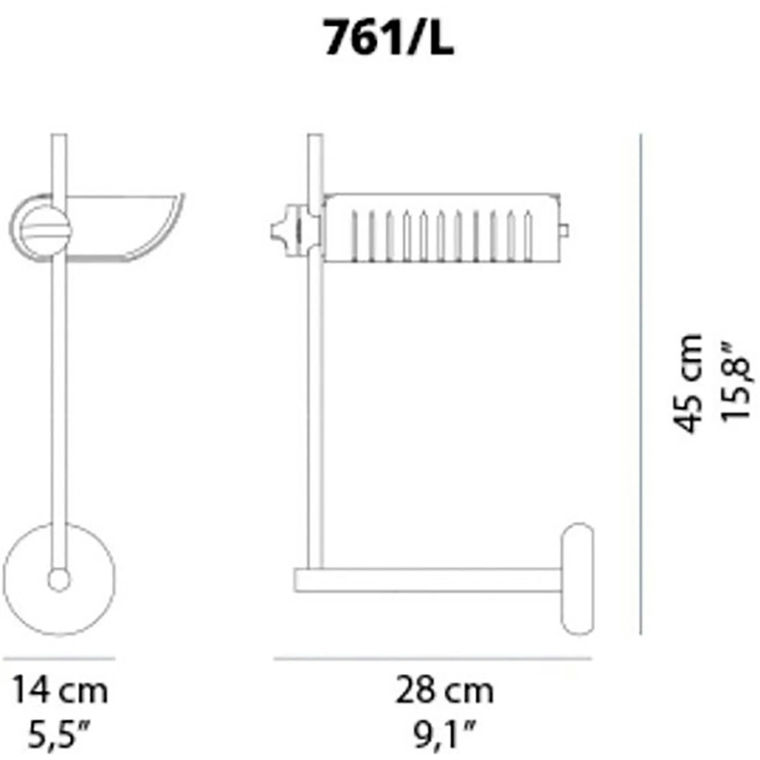 Colombo 761 Wandleuchte, Schwarz 4 Colombo 761 Wandleuchte, Schwarz – Bild 2