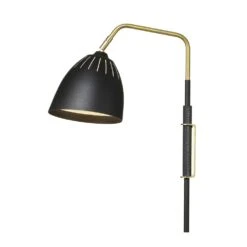 Lean Wandlampe (kabel), Messing/Schwarz