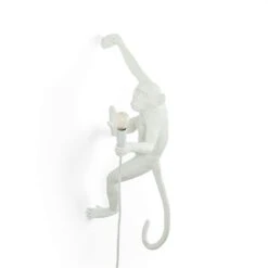 Seletti Monkey Lamp Hängend Rechts, Weiß