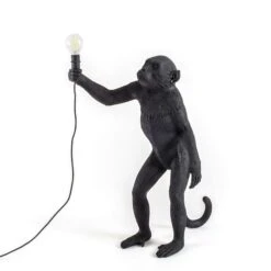 Seletti Monkey Lamp Outdoor Stehend, Schwarz