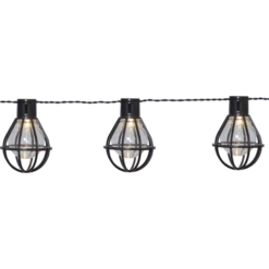 Star Trading Cage Lichterkette, Schwarz