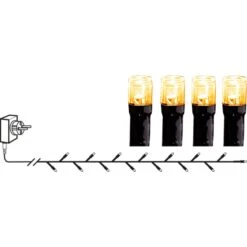 Star Trading Lichterkette Schwarz, 12,6 M