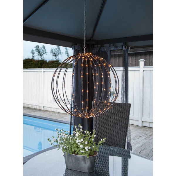 Star Trading Mounty Hängende Kugelleuchte, Schwarz/50 Cm 6 Star Trading Mounty Hängende Kugelleuchte, Schwarz/50 Cm – Bild 4