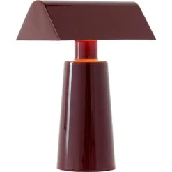 &Tradition Caret MF1 Tischlampe Tragbar, Dark Burgundy