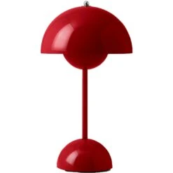 &Tradition Flowerpot VP9 Tischlampe Tragbar Mit Magnetischem Ladekabel, Vermilion Red